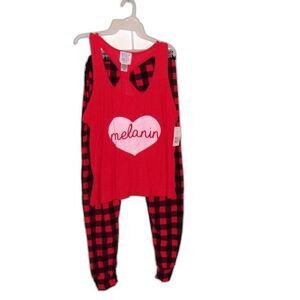 Mentally Exhausted Size 2x Love Melanin Pajamas NWT